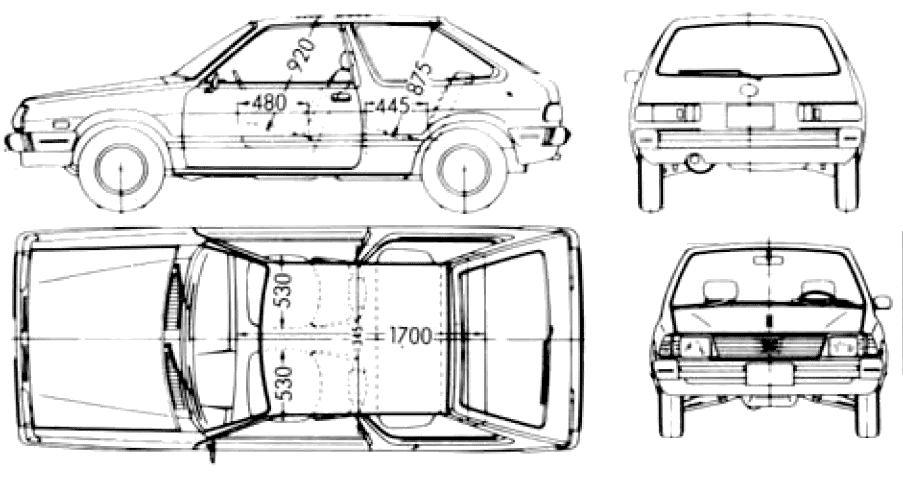 Кола Subaru Leone 3-Door Hatchback 1600 1983
