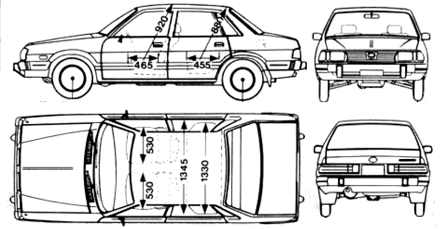Bil Subaru Leone 4-Door 1600 1981