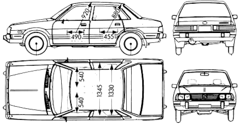 Кола Subaru Leone 4-Door 1800 1983