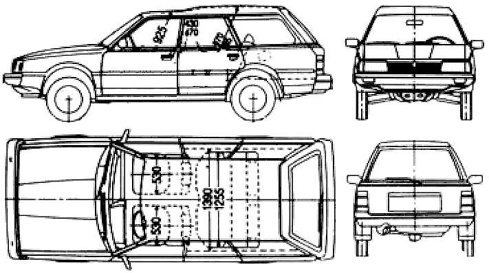 Bil Subaru Leone Wagon High Roof 1800 1988