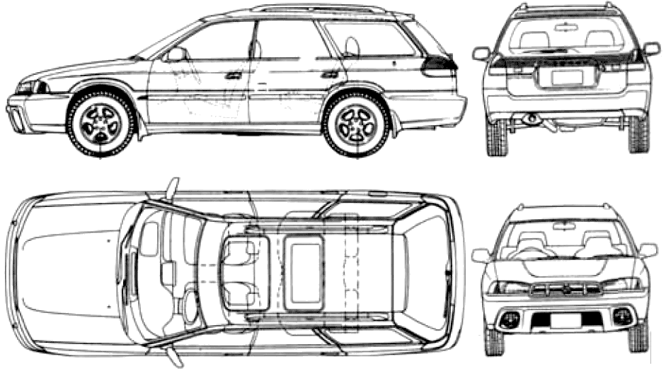 Кола Subaru Outback 1996