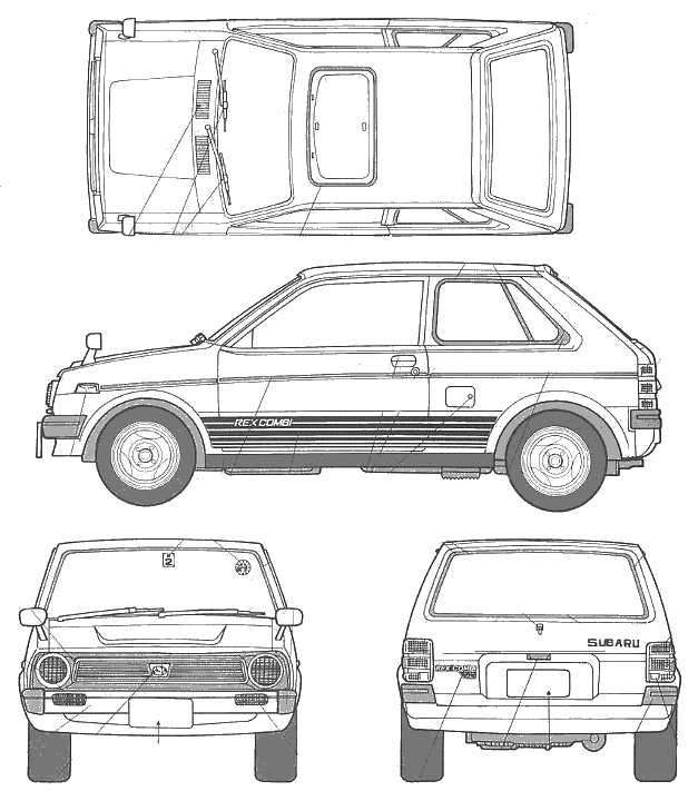 Кола Subaru Rex Combi 1981