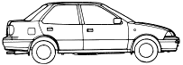 Bil Suzuki Swift Mk2 4-Door Sedan