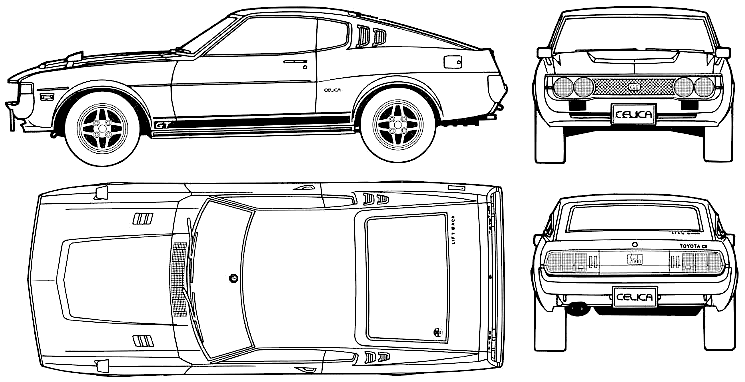 Bil Toyota Celica Liftback 2000GT 1973