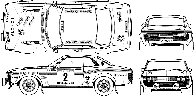 Bil Toyota Celica Rally 1976 