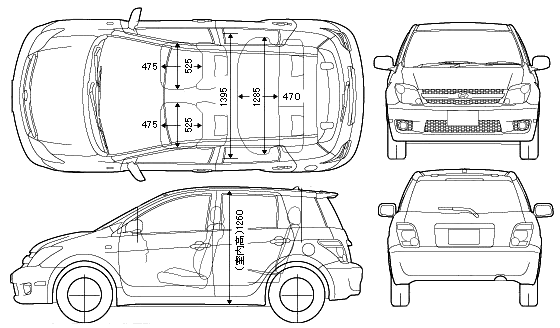 Bil Toyota Ist 2005 (Scion Xa)