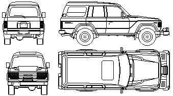 Bil Toyota Land Cruiser 62 Station Wagon 1986