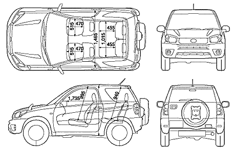 Bil Toyota Rav4 3-Door 2005