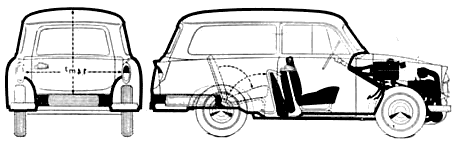 Bil Trabant 600 Combi 1962