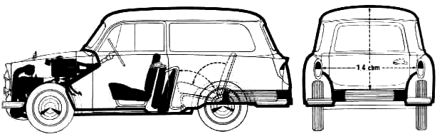 Bil Trabant 600 Combi 1963