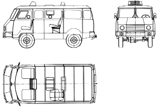 Bil UAZ-452 Van