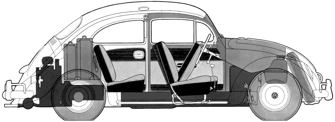 Bil Volkswagen Beetle 1200 1954