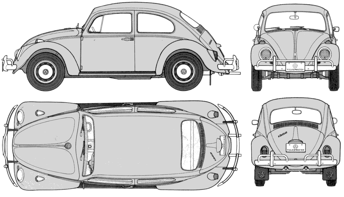 Bil Volkswagen Beetle 1300 1963