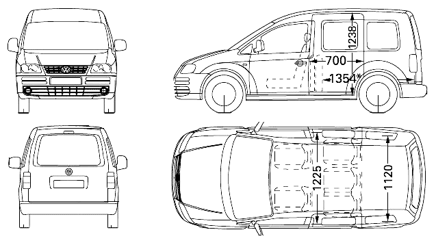 Кола Volkswagen Caddy life 2006