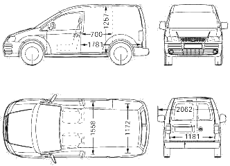 Bil Volkswagen Caddy Van 2004 