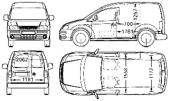 Bil Volkswagen Caddy Van 2006 