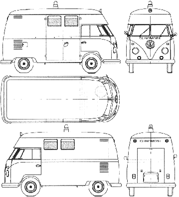 Bil Volkswagen Kombi High Roof 1960-1963