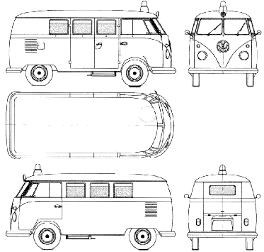 Кола Volkswagen Microbus 1960-1963