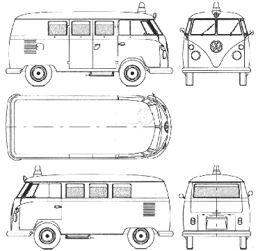 Bil Volkswagen Microbus 1963-1967