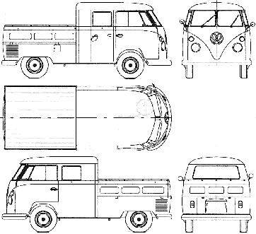 Кола Volkswagen Pick-up Double Cab 1963-1967