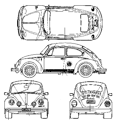 Bil Volkswagen Type 1 (1300 Beetle) 