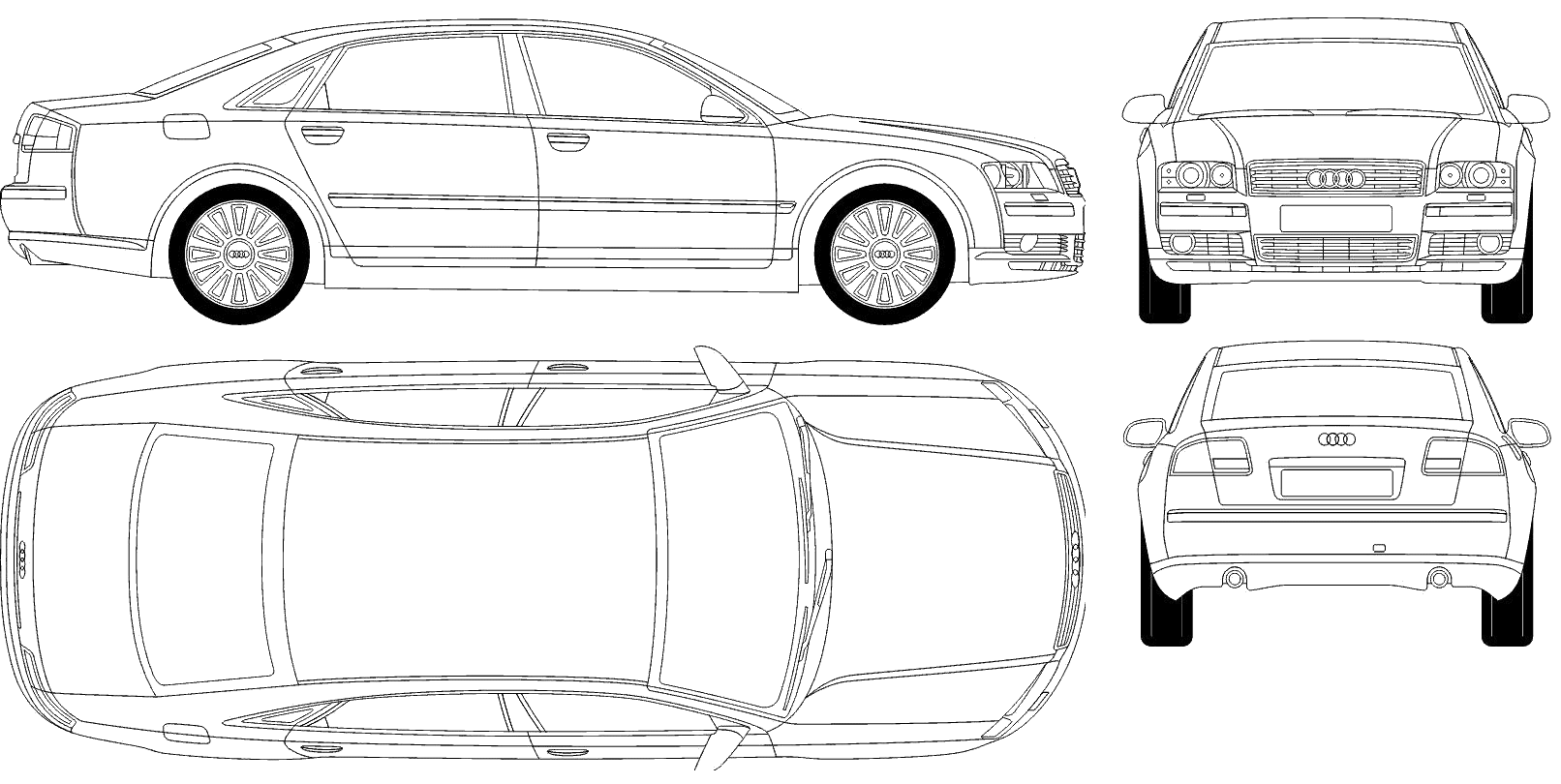 Кола Audi A8L 2003