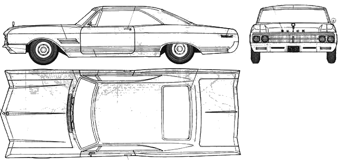 Кола Buick Wildcat 2-Door Hardtop 1966 