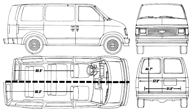 Кола Chevrolet Astro 1990