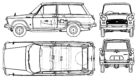Кола Daihatsu Compagno Wagon 1965 