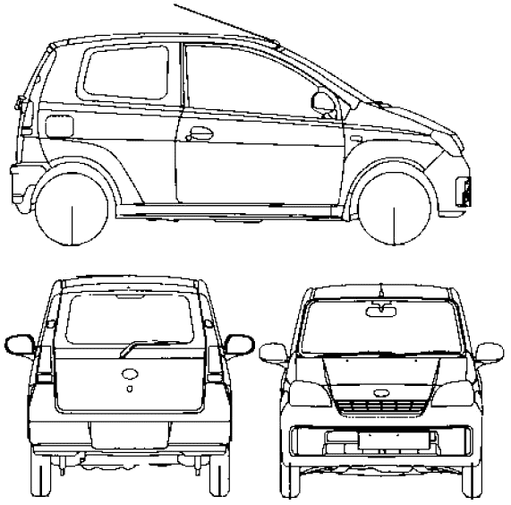 Кола Daihatsu Cuore 3-Door 2006