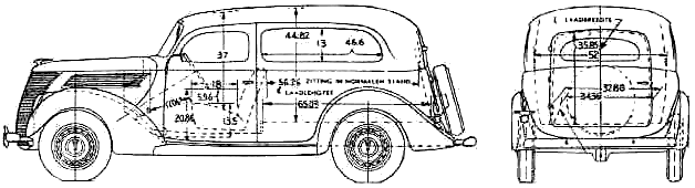 Bil Ford Wagon 1937 