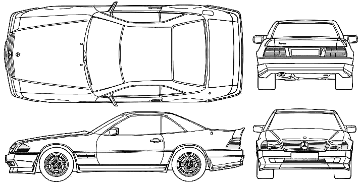 Кола Mercedes-Benz AMG 500SL 1991