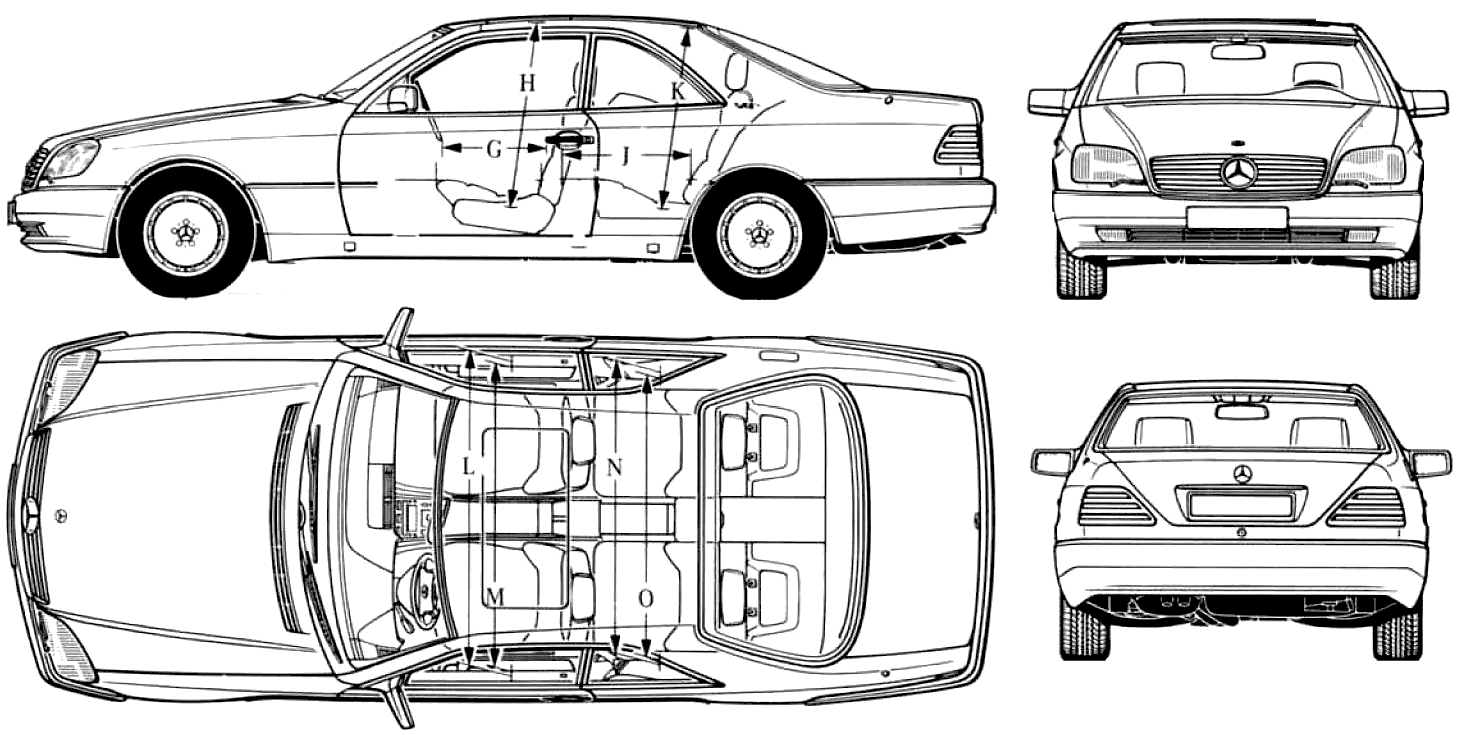 Кола Mercedes Benz SEC-Class C140 1996