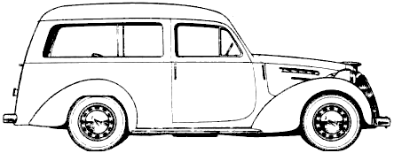Bil Simca 8 1200 Commerciale 1949