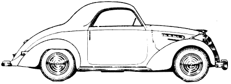 Bil Simca 8 1200 Coupe 1949