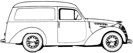 Bil Simca 8 1200 Fourgon 1949