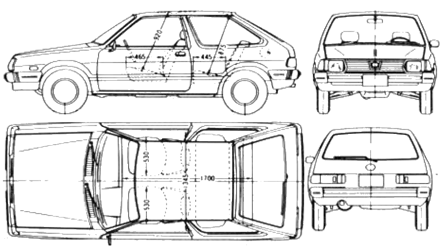 Кола Subaru Leone 3-Door Hatchback 1600 1981