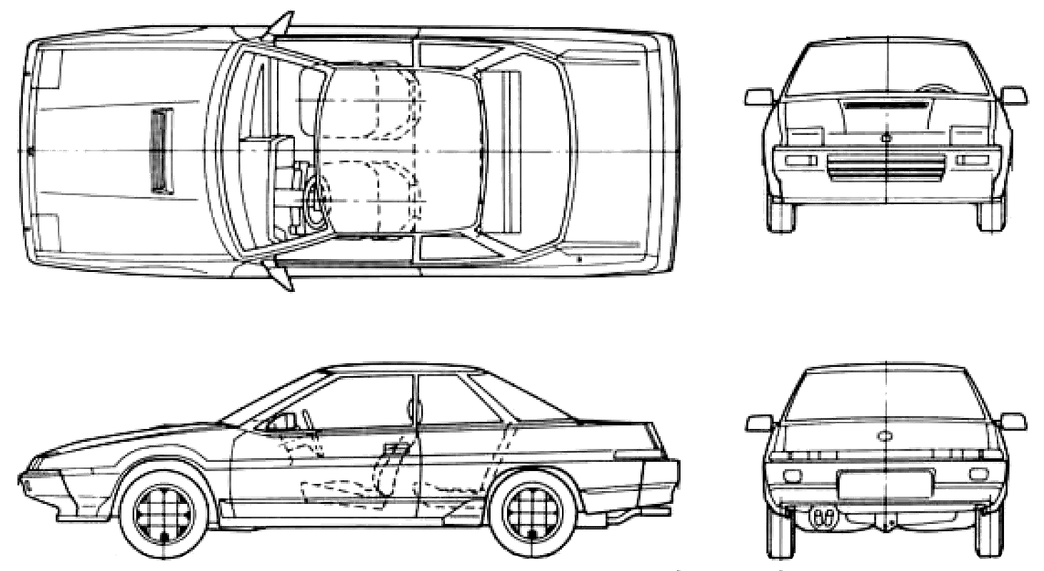 Кола Subaru XT Turbo 1986