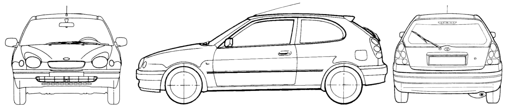 Кола Toyota Corolla Compact E11 3-Door 