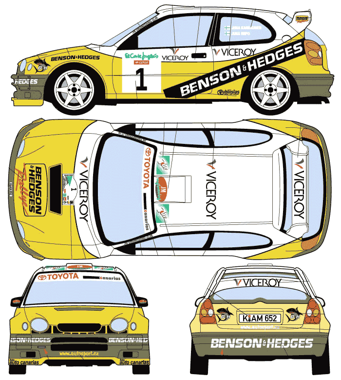 Кола Toyota Corolla WRC 1998