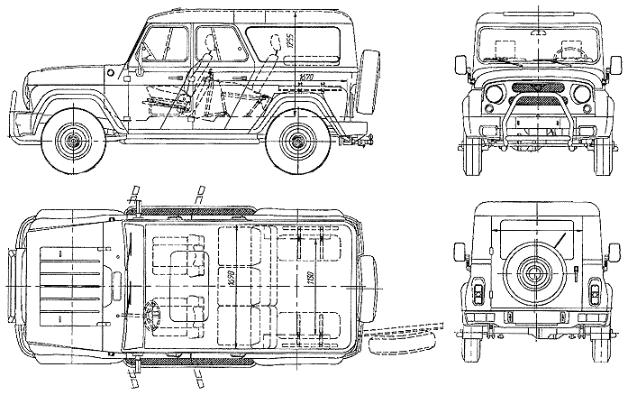 Кола UAZ-3159