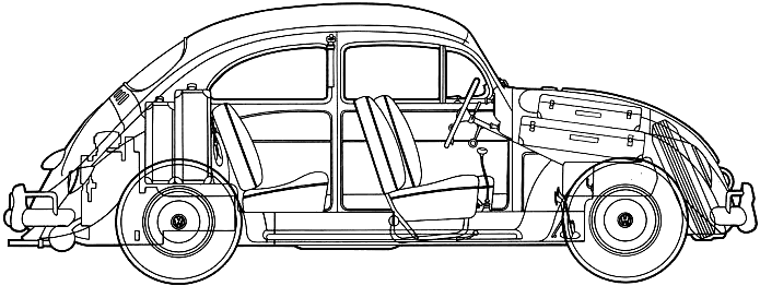 Кола Volkswagen Beetle 1200 1964